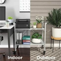 Outlet 🎁 Cosco SMARTFOLD Folding Serving Bar Cart In Silver 🤩 -Guest Chairs Sales 1395379 11 L