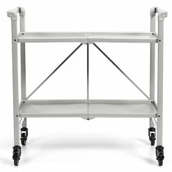 Outlet 🎁 Cosco SMARTFOLD Folding Serving Bar Cart In Silver 🤩
