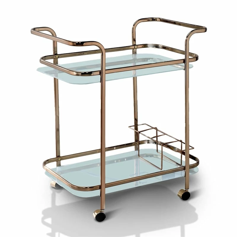New π― Furniture Of America Anneliese Contemporary Metal Bar Cart In Gold Champagne βοΈ 1 New π― Furniture Of America Anneliese Contemporary Metal Bar Cart In Gold Champagne βοΈ