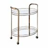 Cheap 🎁 Furniture Of America Daniell Contemporary Metal Bar Cart In Gold Champagne 🎁
