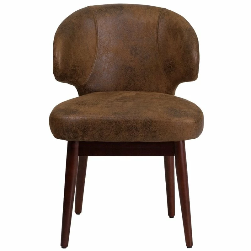 Brand new ๐ Flash Furniture Bomber Microfiber Lounge Chair In Brown And Walnut ๐ 4 Brand new ๐ Flash Furniture Bomber Microfiber Lounge Chair In Brown And Walnut ๐ - Image 4