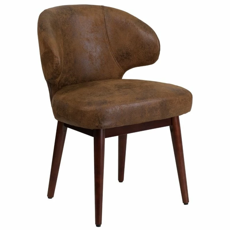Brand new ๐ Flash Furniture Bomber Microfiber Lounge Chair In Brown And Walnut ๐ 1 Brand new ๐ Flash Furniture Bomber Microfiber Lounge Chair In Brown And Walnut ๐