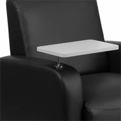 Best deal 😀 Flash Furniture Leather Guest Chair With Cup Holder In Black 💯 -Guest Chairs Sales 1521125 4 L