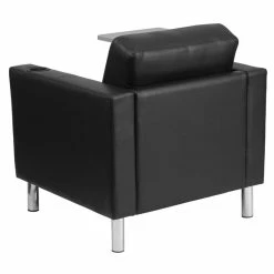 New 😍 Flash Furniture Leather Guest Chair With Cup Holder In Black 😉 -Guest Chairs Sales 1521131 2 L