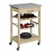 Flash Sale 🎁 Pemberly Row Granite Top Kitchen Cart In Natural 👏