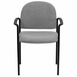 Best Sale 😉 Scranton & Co Stackable Side Guest Chair With Arms In Gray 🤩