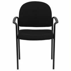 Cheapest ๐ Scranton & Co Stackable Side Guest Chair In Black With Arms ๐