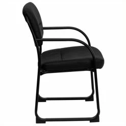 Brand new 👏 Scranton & Co Leather Executive Side Guest Chair In Black 😍 -Guest Chairs Sales 1567758 2 L