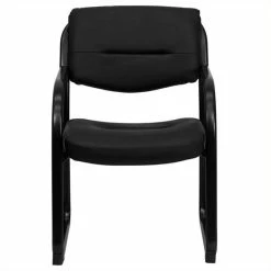 Brand new ๐ Scranton & Co Leather Executive Side Guest Chair In Black ๐