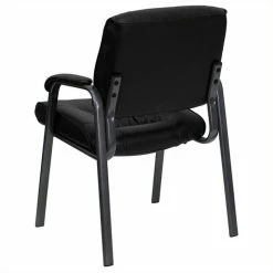 Cheap ⭐ Scranton & Co Leather Guest Chair With Titanium Frame In Black 🥰 -Guest Chairs Sales 1567767 3 L
