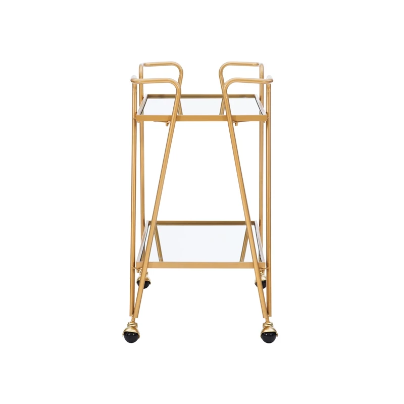 Promo β€οΈ Linon Mia Mid-Century Mirrored Metal Bar Cart In Gold π 3 Promo β€οΈ Linon Mia Mid-Century Mirrored Metal Bar Cart In Gold π - Image 3