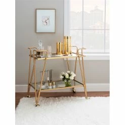 Promo β€οΈ Linon Mia Mid-Century Mirrored Metal Bar Cart In Gold π 12 Promo β€οΈ Linon Mia Mid-Century Mirrored Metal Bar Cart In Gold π -Guest Chairs Sales 1598661 19 L