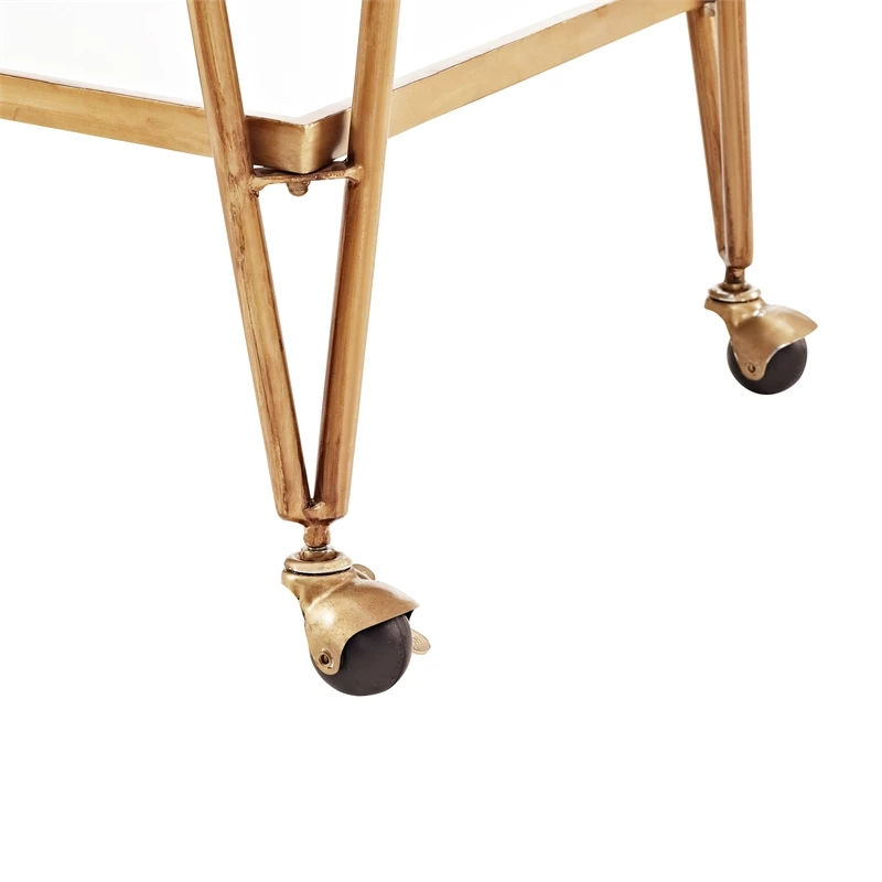 Promo β€οΈ Linon Mia Mid-Century Mirrored Metal Bar Cart In Gold π 7 Promo β€οΈ Linon Mia Mid-Century Mirrored Metal Bar Cart In Gold π - Image 7