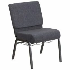 Brand new 🌟 Flash Furniture Fabric Church Chair In Gray 🎁