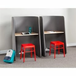 Best Sale ⌛ Safco Steel Backless Guest Stool In Glossy Black - 15.25"W X 18"H ⌛ -Guest Chairs Sales 1605636 2 L