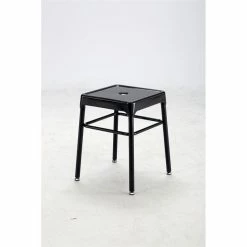 Best Sale ⌛ Safco Steel Backless Guest Stool In Glossy Black - 15.25"W X 18"H ⌛ -Guest Chairs Sales 1605636 3 L