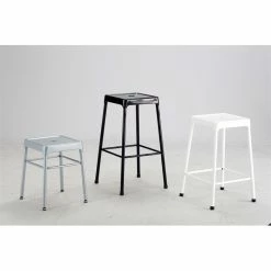 Best Sale ⌛ Safco Steel Backless Guest Stool In Glossy Black - 15.25"W X 18"H ⌛ -Guest Chairs Sales 1605636 4 L