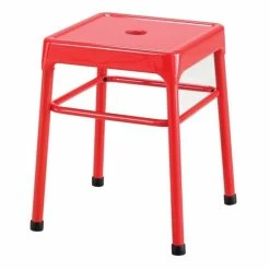 Best Pirce 🥰 Safco 18" Nylon Steel Backless Guest Stool In Glossy Red 🤩