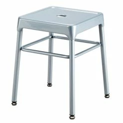 Promo 👏 Safco 18" Nylon Steel Backless Guest Stool In Silver 🧨