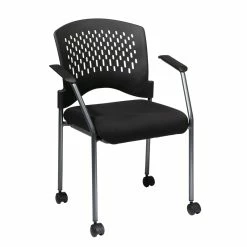 Buy 🔔 Office Star Black Plastic Coal Free Flex Rolling Visitor Chair 🛒