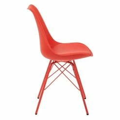 Cheapest 🔥 Office Star Emerson Red Side Chair With 4 Leg Base By OSP Home Furnishings 👏 -Guest Chairs Sales 1614792 2 L