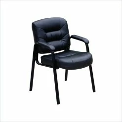 Best Pirce 🔥 Boss Office Products Leather Guest Chair With Steel Frame 🥰