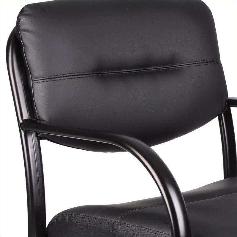 Discount ๐ Boss Office Products Leather Guest Chair With Sled Base In Black ๐คฉ 2 Discount ๐ Boss Office Products Leather Guest Chair With Sled Base In Black ๐คฉ - Image 2