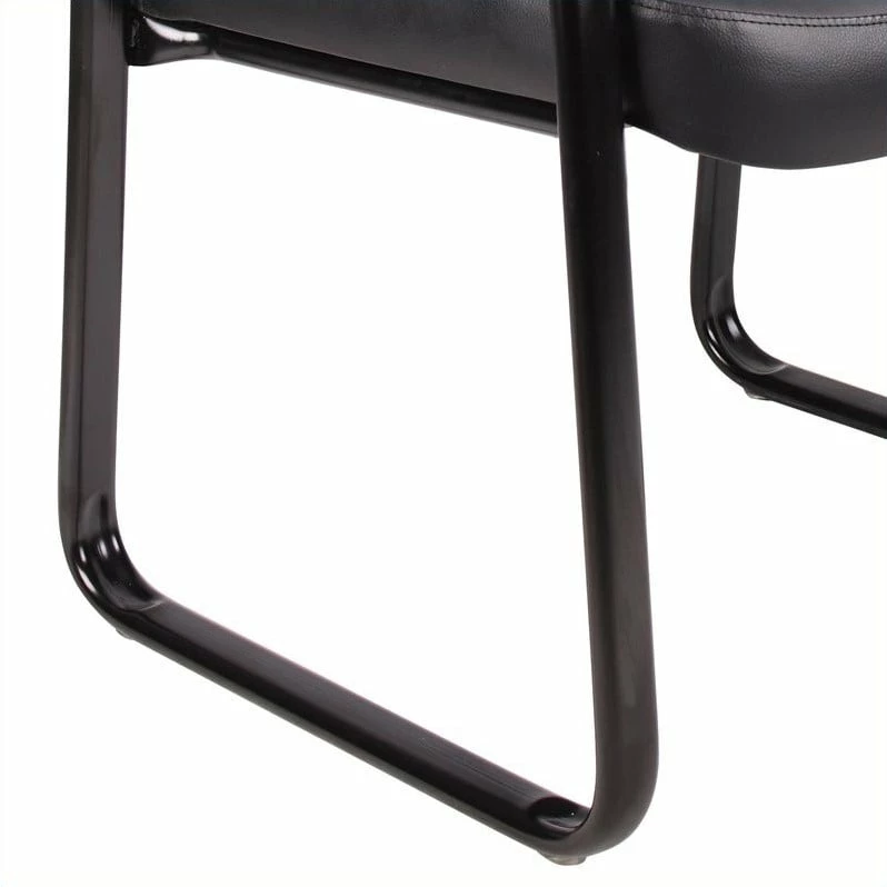 Discount ๐ Boss Office Products Leather Guest Chair With Sled Base In Black ๐คฉ 3 Discount ๐ Boss Office Products Leather Guest Chair With Sled Base In Black ๐คฉ - Image 3