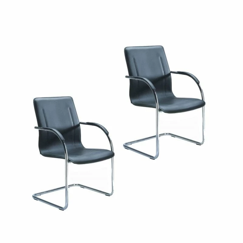 Deals ๐ Boss Office Products Boss Chrome Guest Chair With Chrome Frame And Black Vinyl (Set Of 2) ๐ 1 Deals ๐ Boss Office Products Boss Chrome Guest Chair With Chrome Frame And Black Vinyl (Set Of 2) ๐