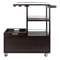 Best reviews of 🧨 Winsome Galen Bar Cart With Serving Tray In Espresso Finish 😍 -Guest Chairs Sales 1663051 12 L