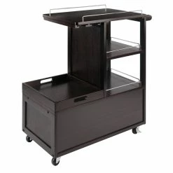 Best reviews of 🧨 Winsome Galen Bar Cart With Serving Tray In Espresso Finish 😍 -Guest Chairs Sales 1663051 13 L