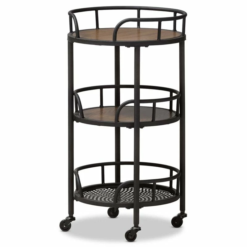 Promo π Baxton Studio Bristol 3 Tier Metal Mobile Serving Cart In Black π― 1 Promo π Baxton Studio Bristol 3 Tier Metal Mobile Serving Cart In Black π―