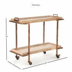 Cheapest ⭐ Steve Silver Company Conway Serving Cart In Distressed Harbor Gray 😍 -Guest Chairs Sales 1689017 2 L