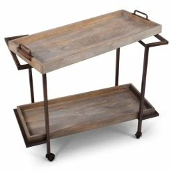 Cheapest β Steve Silver Company Conway Serving Cart In Distressed Harbor Gray π