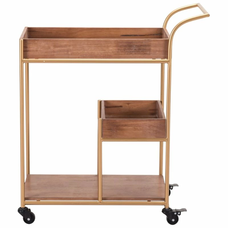 Best deal ๐ ZUO Modern Steel Metal And Rubber Wood Bar Cart With Tray In Brown ๐ 4 Best deal ๐ ZUO Modern Steel Metal And Rubber Wood Bar Cart With Tray In Brown ๐ - Image 4
