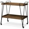 New 🔔 Baxton Studio Jessica Serving Bar Cart In Antique Black 🥰