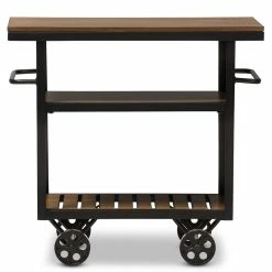 Best Pirce ๐ Baxton Studio Kennedy Bar Cart In Distressed Oak And Antique Black โค๏ธ 7 Best Pirce ๐ Baxton Studio Kennedy Bar Cart In Distressed Oak And Antique Black โค๏ธ -Guest Chairs Sales 1707483 2 L