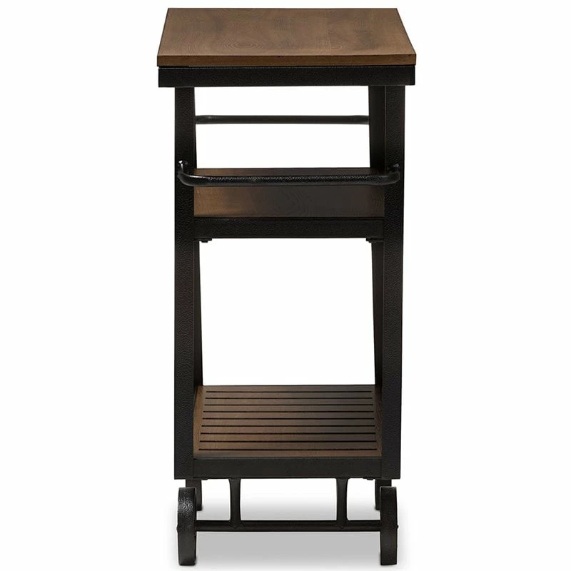 Best Pirce ๐ Baxton Studio Kennedy Bar Cart In Distressed Oak And Antique Black โค๏ธ 4 Best Pirce ๐ Baxton Studio Kennedy Bar Cart In Distressed Oak And Antique Black โค๏ธ - Image 4