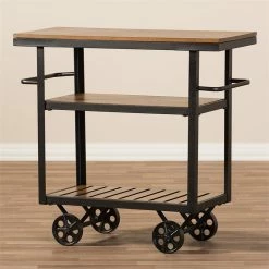 Best Pirce ๐ Baxton Studio Kennedy Bar Cart In Distressed Oak And Antique Black โค๏ธ 9 Best Pirce ๐ Baxton Studio Kennedy Bar Cart In Distressed Oak And Antique Black โค๏ธ -Guest Chairs Sales 1707483 4 L