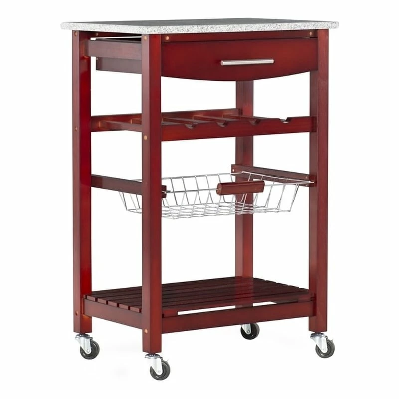 Top 10 โ Linon Natalie Wood And Granite Top Kitchen Cart In Wenge Brown ๐ 1 Top 10 โ Linon Natalie Wood And Granite Top Kitchen Cart In Wenge Brown ๐