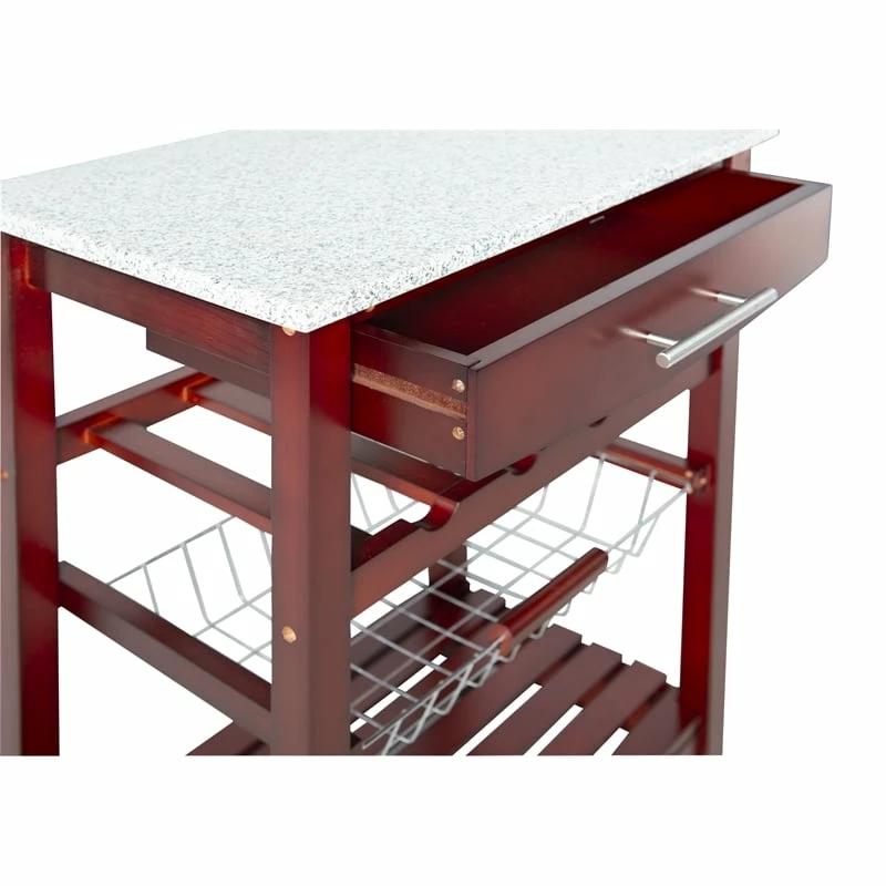 Top 10 โ Linon Natalie Wood And Granite Top Kitchen Cart In Wenge Brown ๐ 2 Top 10 โ Linon Natalie Wood And Granite Top Kitchen Cart In Wenge Brown ๐ - Image 2