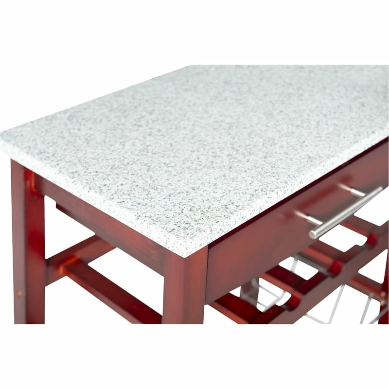 Top 10 โ Linon Natalie Wood And Granite Top Kitchen Cart In Wenge Brown ๐ 3 Top 10 โ Linon Natalie Wood And Granite Top Kitchen Cart In Wenge Brown ๐ - Image 3