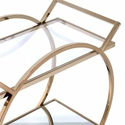 Best reviews of 😍 ACME Furniture ACME Traverse Glass Top Serving Cart In Champagne 💯 -Guest Chairs Sales 1771479 3 L