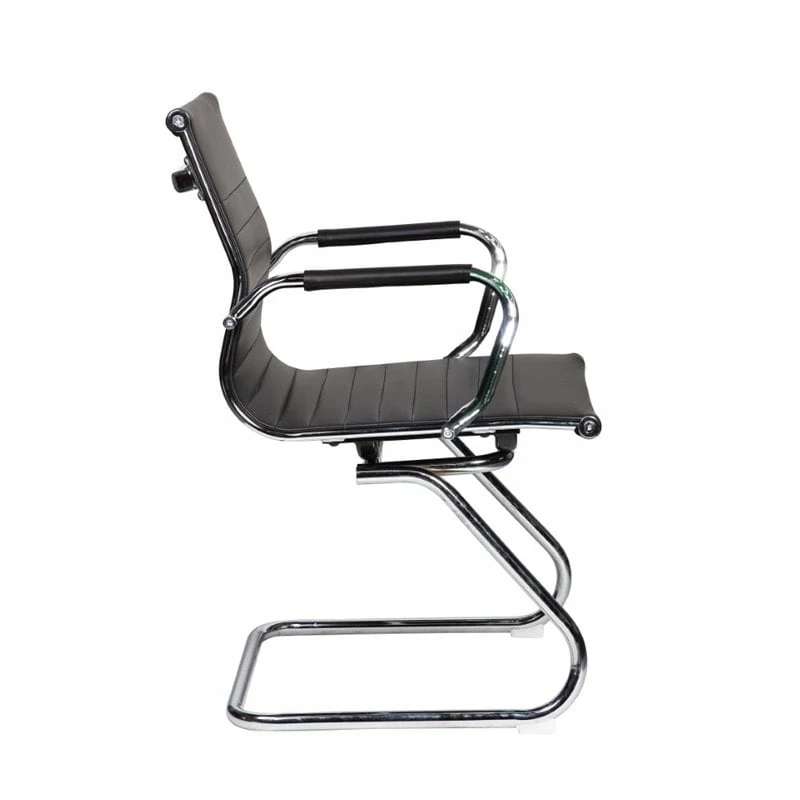 Promo ๐ฏ Scranton & Co Modern Visitor Chrome Chair In Black ๐ 2 Promo ๐ฏ Scranton & Co Modern Visitor Chrome Chair In Black ๐ - Image 2