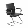 Promo 💯 Scranton & Co Modern Visitor Chrome Chair In Black 🌟