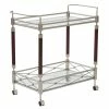 Coupon 🥰 Scranton & Co Serving Cart In Nickel Brush 💯