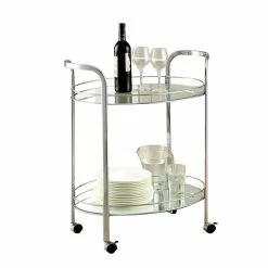 Guest Chairs Sales 20 Best Pirce ๐ฅ Bowery Hill Modern Bar Cart In Chrome ๐