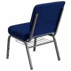 Discount 💯 Bowery Hill Church Stacking Guest Chair In Navy Blue 🥰 -Guest Chairs Sales 1816172 3 L