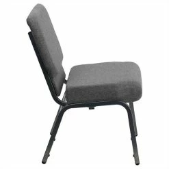 Coupon 👍 Bowery Hill Stacking Church Stacking Chair In Gray 😀 -Guest Chairs Sales 1816218 2 L