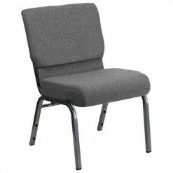 Coupon ๐ Bowery Hill Stacking Church Stacking Chair In Gray ๐